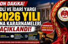 Adli ve İdari Yargı 2026 Yılı Ana Kararnameleri Açıklandı
