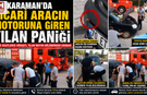 Karaman’da Ticari Aracın Motoruna Giren Yılan Paniğe Neden Oldu