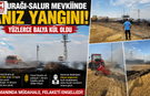 Su Durağı–Salur Mevkiinde Anız Yangını: Yüzlerce Balya Kül Oldu