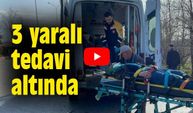 Karaman'da trafik kazası, 3 yaralı
