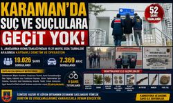KARAMAN"DA JANDARMADAN SUÇ VE SUÇLULARA GEÇİT YOK