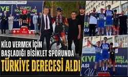 KİLO VERMEK İÇİN BAŞLADIĞI BİSİKLET SPORUNDA TÜRKİYE DERECESİ ALDI