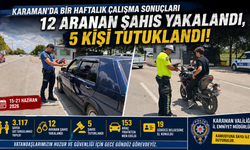 Karaman’da Bir Haftada 12 Aranan Şahıs Yakalandı, 5 Kişi Tutuklandı