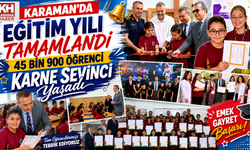 Karaman’da 45 Bin 900 Öğrenci Karne Sevinci Yaşadı