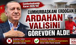 Cumhurbaşkanı Erdoğan Ardahan Valisini Görevden aldı