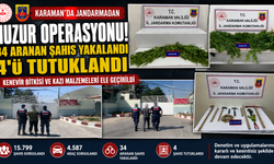 Karaman’da Jandarmadan Bir Haftada Yoğun Denetim: 34 Aranan Şahıs Yakalandı, 4’ü Tutuklandı