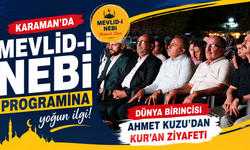 Karaman’da Mevlid-i Nebi programına yoğun ilgi: Dünya birincisi Ahmet Kuzu’dan Kur’an ziyafeti