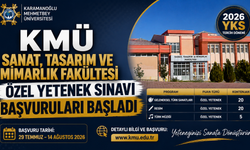 KMÜ SANAT, TASARIM VE MİMARLIK FAKÜLTESİ ÖZEL YETENEK SINAVI BAŞVURULARI BAŞLADI