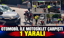 Otomobil ile Motosiklet Çarpıştı: 1 Yaralı