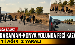 Karaman-Konya Yolunda Feci Kaza: 1’i Ağır, 2 Yaralı