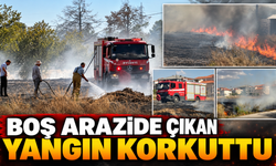 Boş Arazide Çıkan Yangın Korkuttu