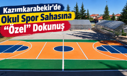 Kazımkarabekir’de Okul Spor Sahasına “Özel” Dokunuş