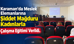 Karaman’da Meslek Elemanlarına Şiddet Mağduru Kadınlarla Çalışma Eğitimi Verildi