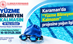 Karaman’da “Yüzme Bilmeyen Kalmasın” projesine yoğun ilgi