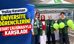 Yeşilay Karaman üniversite öğrencilerini stant çalışmasıyla karşıladı