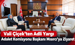 Vali Çiçek’ten Adli Yargı Adalet Komisyonu Başkanı Mısırcı’ya Ziyaret