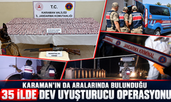 Karaman’ın da Aralarında Bulunduğu 35 İlde Dev Uyuşturucu Operasyonu