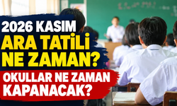 2026 Kasım ara tatili ne zaman? Okullar ne zaman kapanacak?
