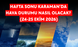 Hafta sonu Karaman’da hava durumu nasıl olacak? (24-25 Ekim 2026)