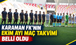 Karaman FK’nın Ekim Ayı Maç Takvimi Belli Oldu