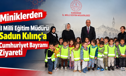 Miniklerden İl Millî Eğitim Müdürü Sadun Kılınç’a Cumhuriyet Bayramı Ziyareti