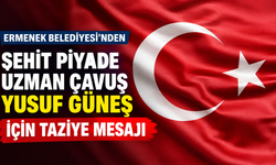 Ermenek Belediyesi’nden Şehit Piyade Uzman Çavuş Yusuf Güneş İçin Taziye Mesajı