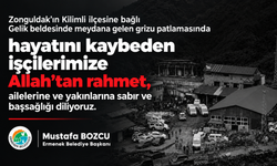Ermenek Belediye Başkanı Mustafa Bozcu’dan Zonguldak’taki maden faciası için taziye mesajı