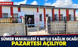Sümer Mahallesi 5 No’lu Sağlık Ocağı Pazartesi Günü Hizmete Açılıyor