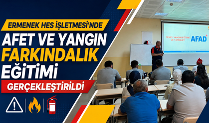 Ermenek HES İşletmesi’nde Afet ve Yangın Farkındalık eğitimi gerçekleştirildi
