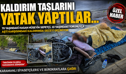 KALDIRIM TAŞLARINI YATAK YAPTILAR!
