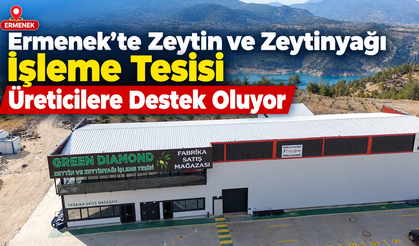 Ermenek’te zeytin ve zeytinyağı işleme tesisi üreticilere destek oluyor
