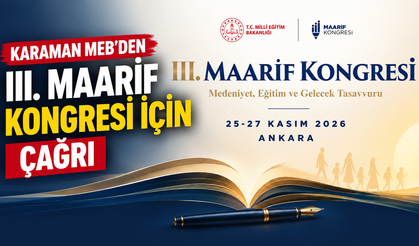 Karaman MEB’den III. Maarif Kongresi için çağrı
