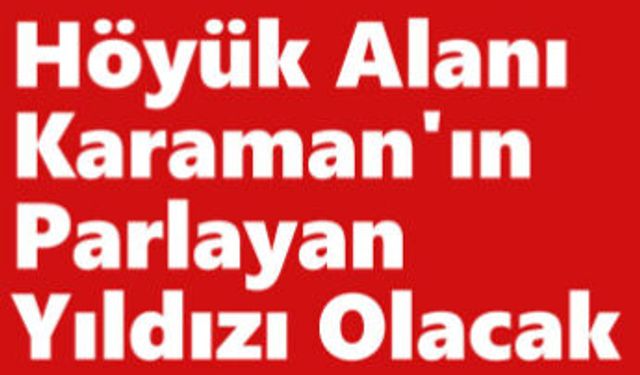 Akgün Höyük Projesi Karamanlıları Heyecanlandırdı
