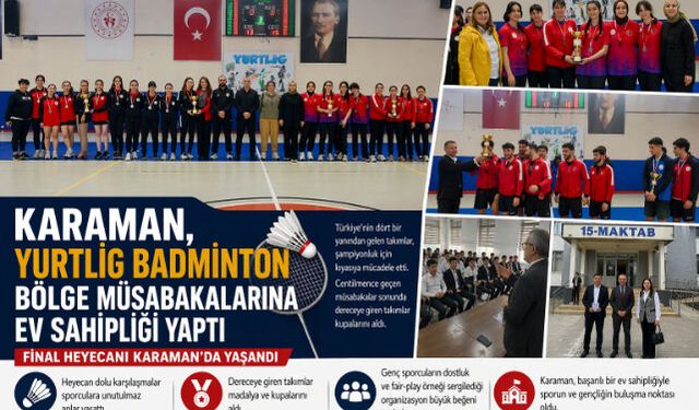 KARAMAN, YURTLİG BADMİNTON BÖLGE MÜSABAKALARINA EV SAHİPLİĞİ YAPTI