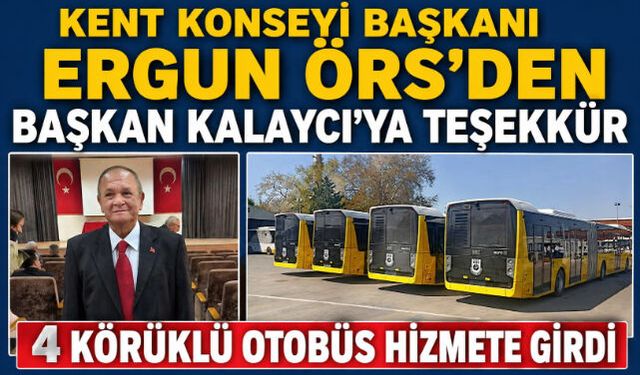 Kent Konseyi Başkanı Ergun Örs"ten Başkan Kalaycı"ya Teşekkür
