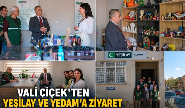 Vali Çiçek"ten Yeşilay ve YEDAM"a Ziyaret