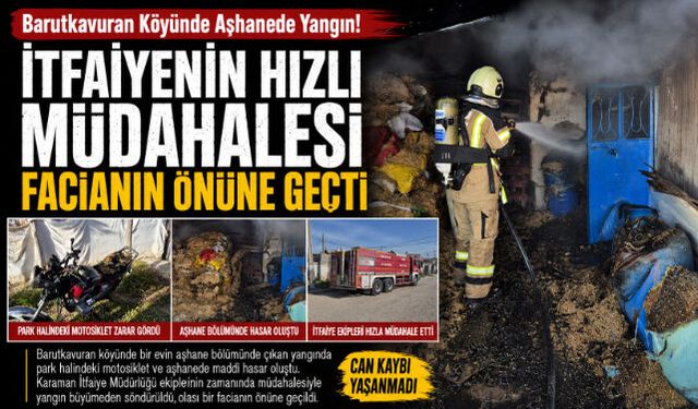 İtfaiyenin Hızlı Müdahalesi Facianın Önüne Geçti