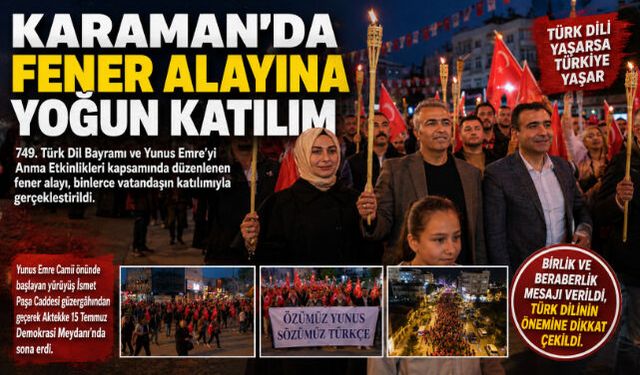 Karaman"da Fener Alayına Yoğun Katılım