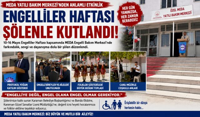 MEDA Engelli Bakım Merkezi"nde Engelliler Haftası Şöleni Düzenlendi