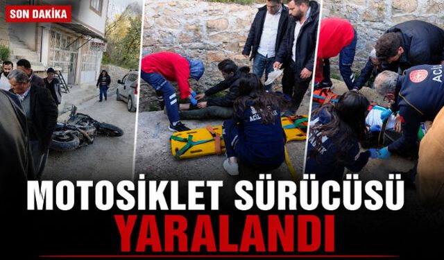 Motosiklet Sürücüsü Yaralandı
