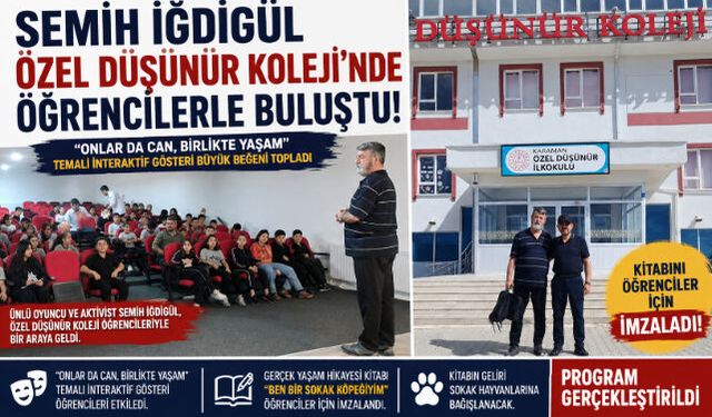 Özel Düşünür Koleji"nde Semih İğdigül Rüzgârı