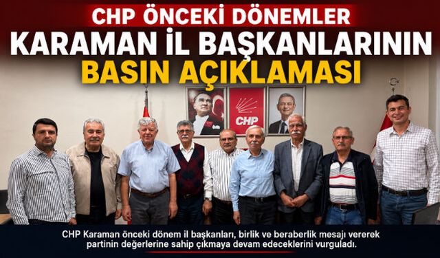 CHP"nin Önceki Dönem İl Başkanlarından Birlik ve Dayanışma Mesajı