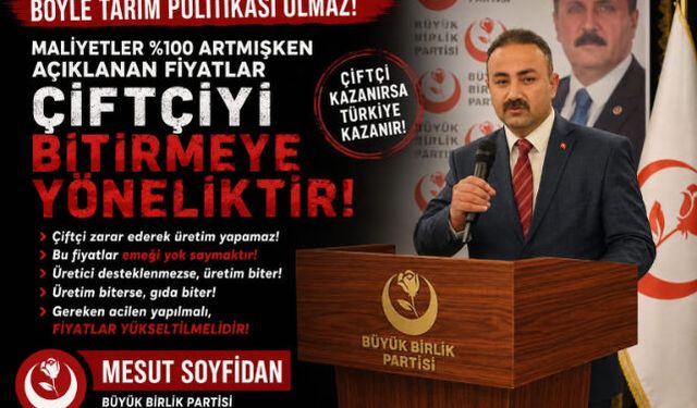 Mesut Soyfidan: Bu Fiyatlarla Çiftçi Nasıl Üretecek?