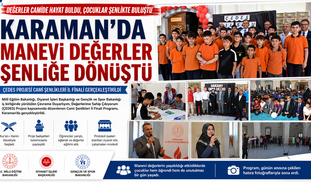 Karaman’da ÇEDES Projesi Cami Şenlikleri İl Finali Gerçekleştirildi