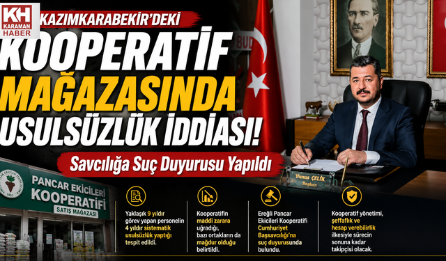 Kazımkarabekir’deki Kooperatif Mağazasında Usulsüzlük İddiası: Savcılığa Suç Duyurusu Yapıldı