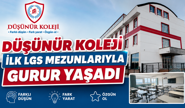 DÜŞÜNÜR KOLEJİ İLK LGS MEZUNLARIYLA GURUR YAŞADI