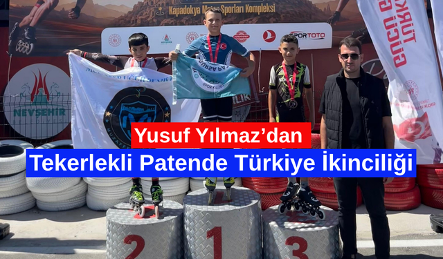 Yusuf Yılmaz’dan Tekerlekli Patende Türkiye İkinciliği