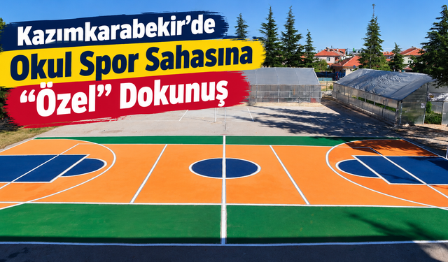 Kazımkarabekir’de Okul Spor Sahasına “Özel” Dokunuş