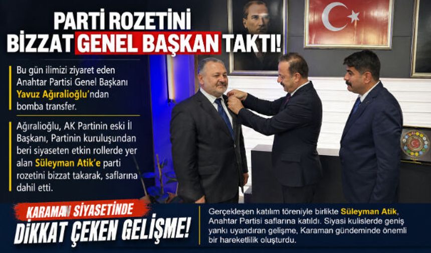 Genel Başkan Bizzat Rozetini Kendi Taktı!