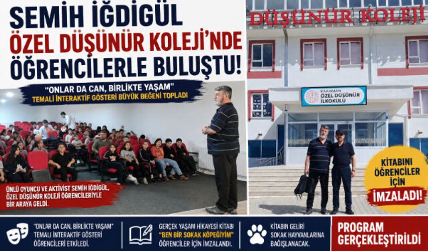 Özel Düşünür Koleji"nde Semih İğdigül Rüzgârı